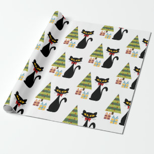 Mid Century julkatt Papprare Presentpapper