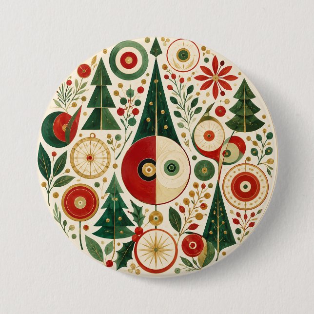 Mid-Century Julmosaik Knapp (Framsida)