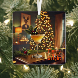 Mid Century-jultomte och Bright Cocktail Julgransdekoration