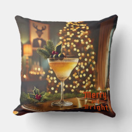 Mid Century-jultomte och Bright Cocktail Kudde