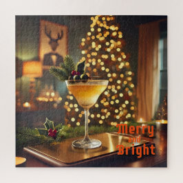 Mid Century-jultomte och Bright Cocktail Pussel
