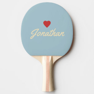 Mid-Century Light Sky Vintage R Heart Signatur Pingisracket