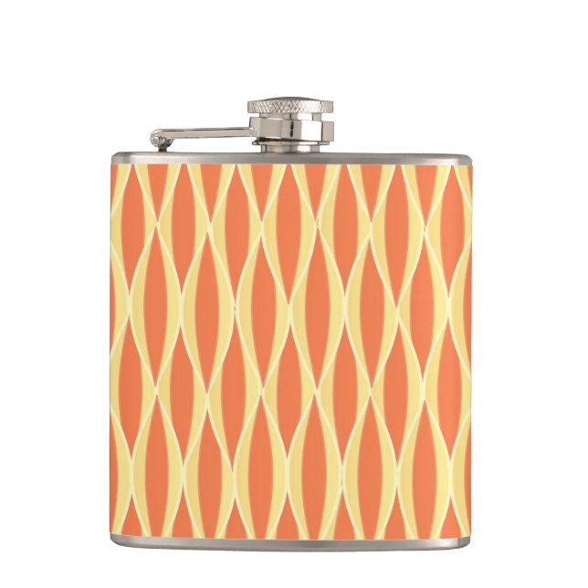 Mid-Century-lintavtryck - orange och gul Fickplunta (Framsidan)