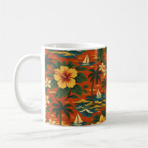 Mid Century livfull hawaiisk skjorttryck Kaffemugg