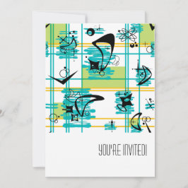 Mid Century Madras Inbjudningar