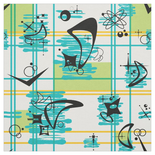 Mid Century Madras Tyg (Provkarta)