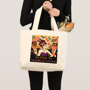 Mid Century Mardi Gras Cocktail Party Jumbo Tygkasse