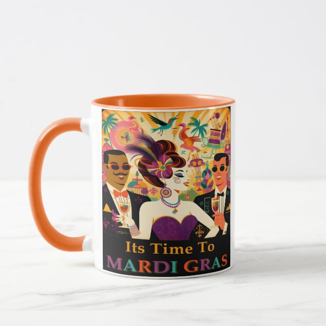 Mid Century Mardi Gras Cocktail Party Mugg (Vänster)