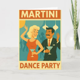 Mid Century Martini Dance Party Kort