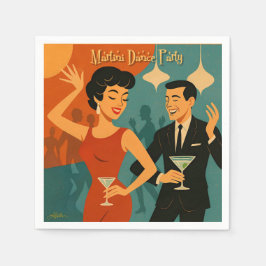 Mid Century Martini Dance Party Pappersservett