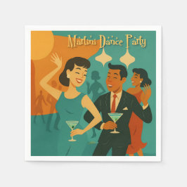 Mid Century Martini Dance Party Pappersservett