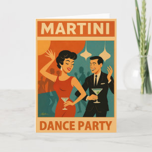 Mid Century Martini Dansfest Kort