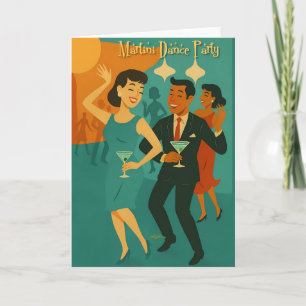 Mid Century Martini Dansfest Kort