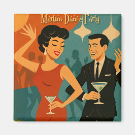 Mid Century Martini Dansfest Magnet