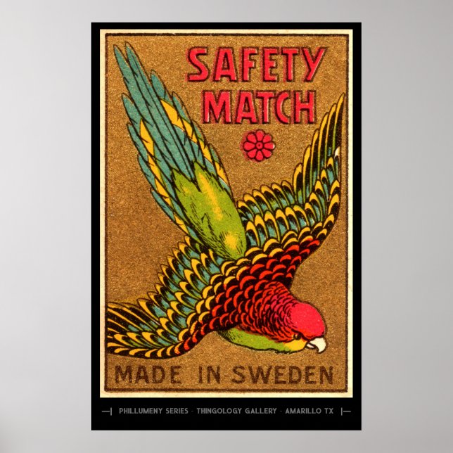 Mid Century Matchbox Art Poster (Framsidan)