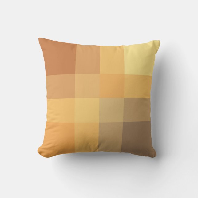 Mid-Century mega plaid - Earth neutralts Kudde (Framsida)
