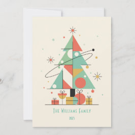 Mid-Century Merry Christmas Julkort