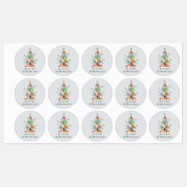 Mid-Century Merry Christmas Klistermärke