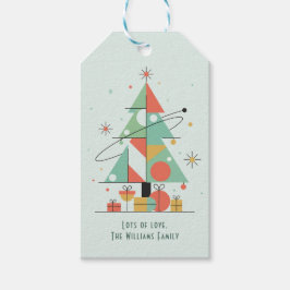 Mid-Century Merry Christmas Presentetikett