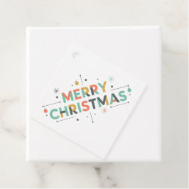 Mid-Century Merry Christmas – Retro Style Gåvor Etiketter
