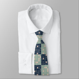 Mid-Century Mint & Navy Atomic Starburst Slips