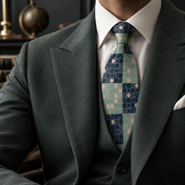 Mid-Century Mint & Navy Atomic Starburst  Slips (Skapare uppladdad)