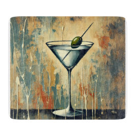 Mid Century Mixed Media Martini Konst