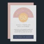 Mid Century Modern 50 och Fabulous Rosa Geo 50 Inbjudningar<br><div class="desc">Kan anpassas helt efter dina behov i kostym. © Gorjo Designs. Gade åt dig via Zazzle-plattformen. // Behöver du hjälp med att anpassa din design? Har andra idéer? Kontakta mig gärna (Zoe) direkt.</div>