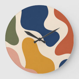 Mid-Century Modern Abstract Organic Shape Clock Stor Klocka