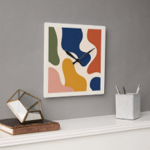 Mid-Century Modern Abstract Organic Shapes Square