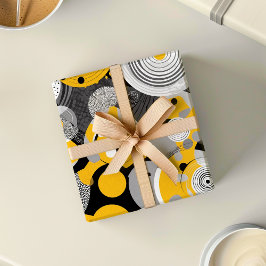 Mid Century Modern Abstrakt Circle African Ankara Presentpapper