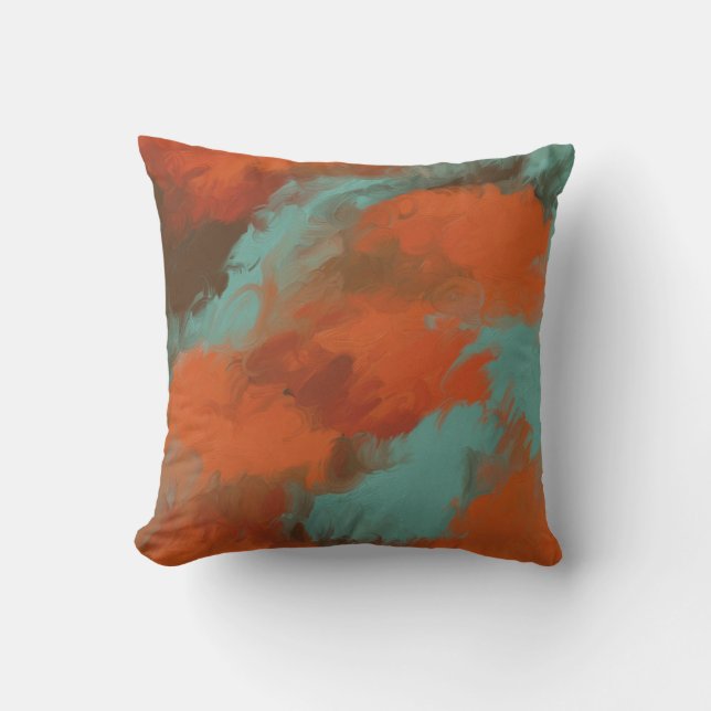 Mid Century Modern Abstrakt Dekorativ kudde (Framsida)