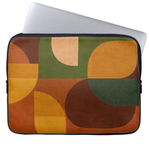 Mid-Century Modern Abstrakt Komposition Laptop Fodral