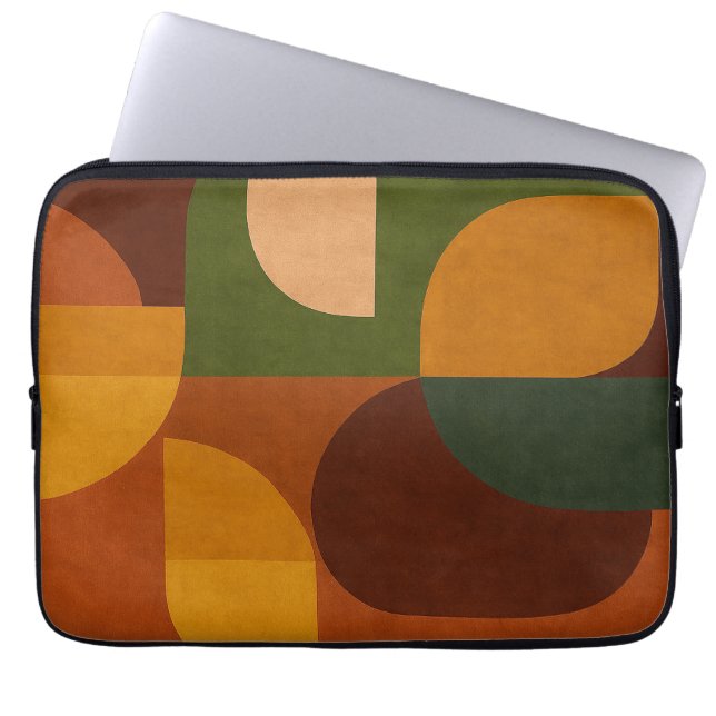 Mid-Century Modern Abstrakt Komposition Laptop Fodral (Framsidan)