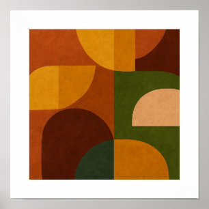 Mid-Century Modern Abstrakt Komposition Poster