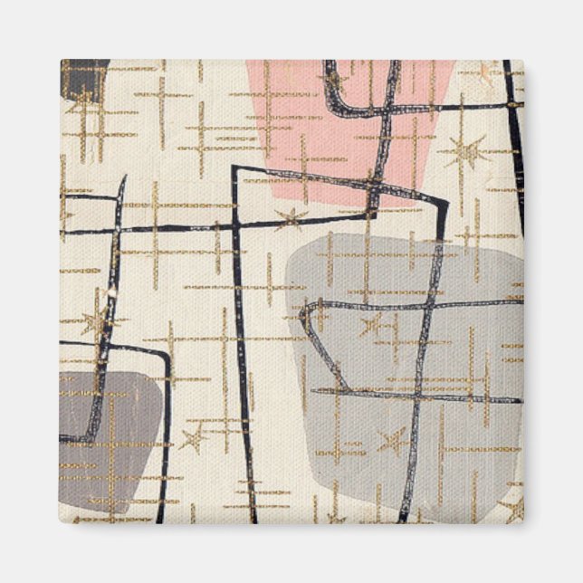 Mid Century Modern Abstrakt Magnet (Framsidan)