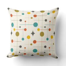 Mid Century Modern Abstrakt Mönster 29 Kräm