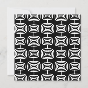 Mid Century Modern Abstrakt Mönster Inbjudningar