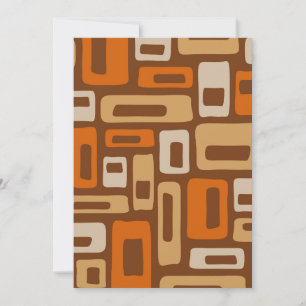 Mid Century Modern Abstrakt Mönster Julkort