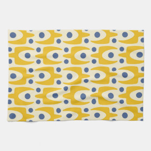 Mid Century Modern Abstrakt Mönster Kitchen Towels Kökshandduk