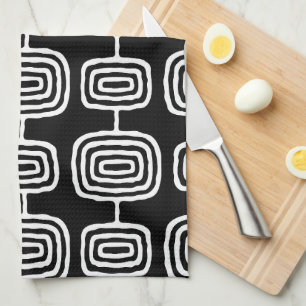 Mid Century Modern Abstrakt Mönster Kökshandduk