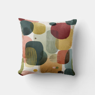 Mid-Century Modern Abstrakt Organisk Kuddslang Kudde