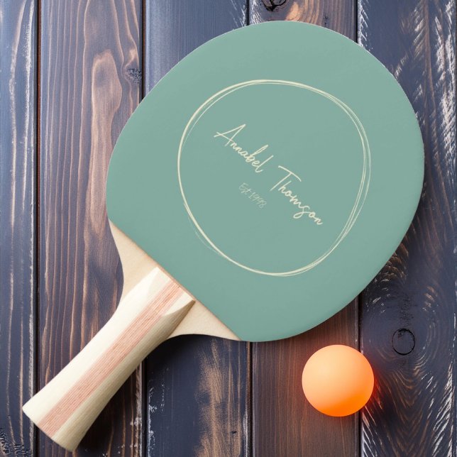 Mid-Century Modern Akvarie Rev med Namn Pingisracket (Skapare uppladdad)