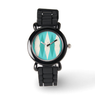 Mid Century Modern Argyle Barn Watch Armbandsur