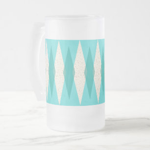 Mid Century Modern Argyle Frosted Mugg
