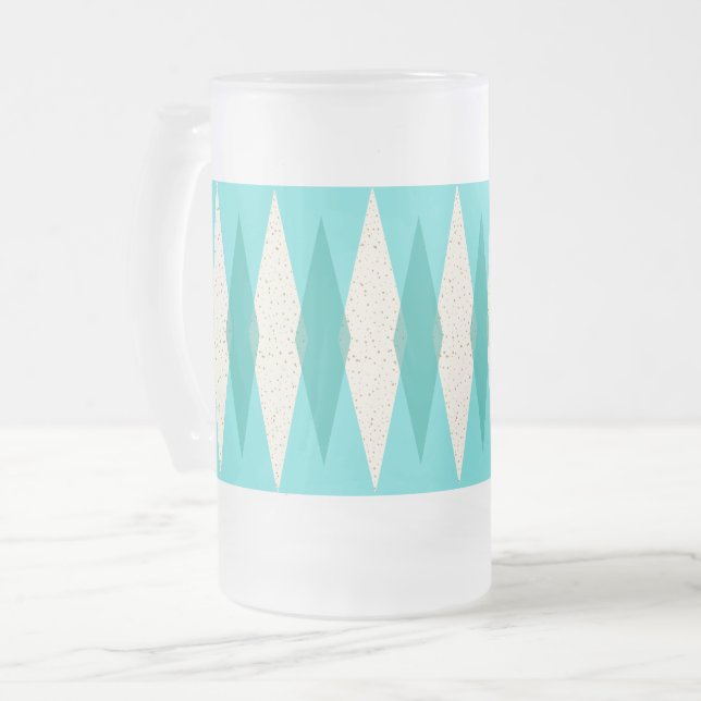 Mid Century Modern Argyle Frosted Mugg (Framsida vänster)