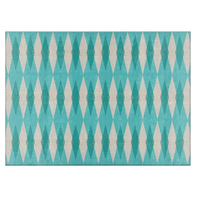 Mid Century Modern Argyle Glass Caking Board (Framsidan)