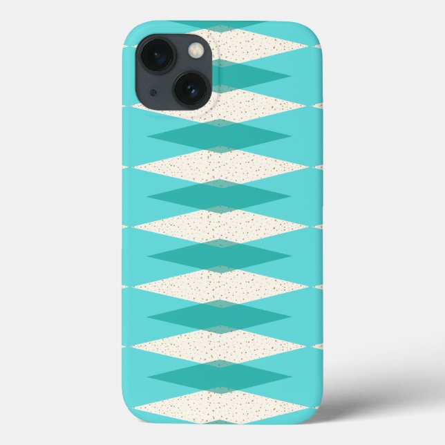 Mid Century Modern Argyle iPhone iPad Case (Baksida)