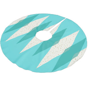 Mid Century Modern Argyle Julgran Skirt Julgransmatta Borstad Polyester