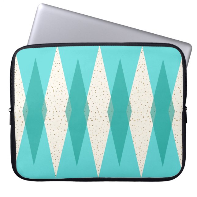 Mid Century Modern Argyle Laptop sleeve (Framsidan)